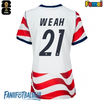 Statele Unite Timothy Weah #21 Echipament de Fotbal Replică Mondial 2026 Femei Acasa